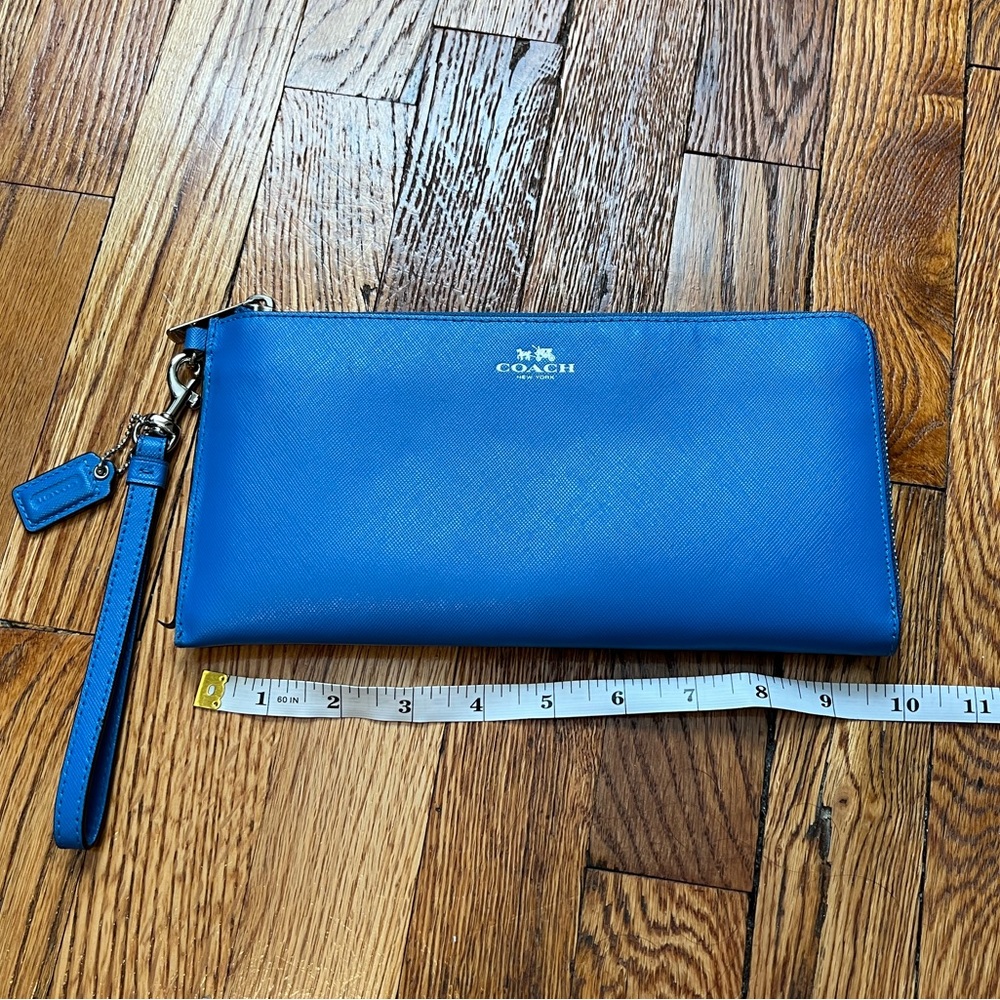 Blue Coach Wristlet